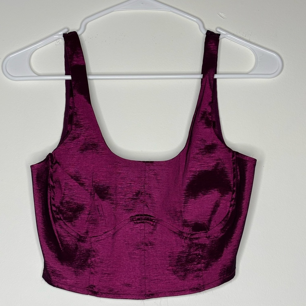 Sleek purple Crop Top
